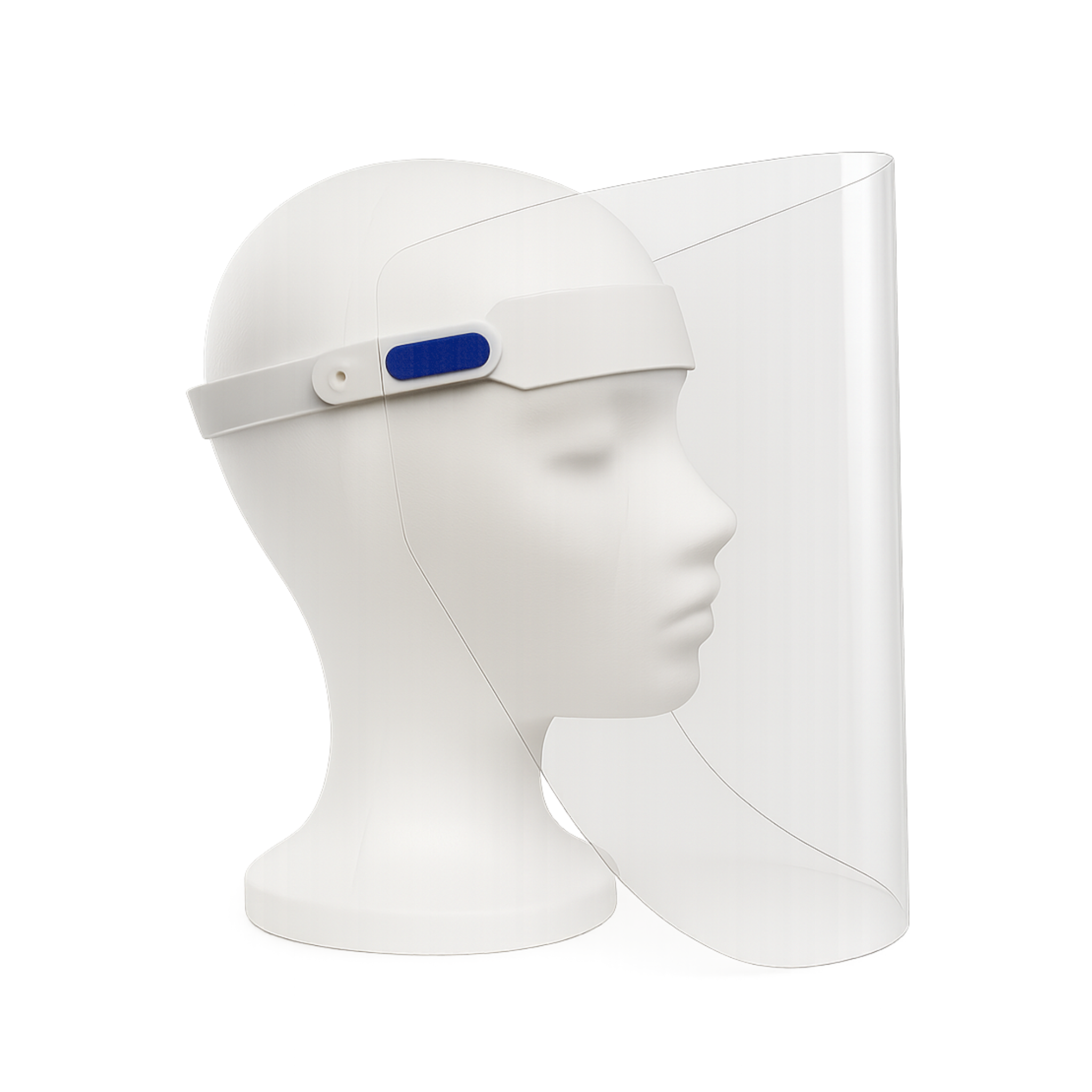 Gesichtsschutz aus Kunststoff,zur verstellbaren Fixierung am Kopf