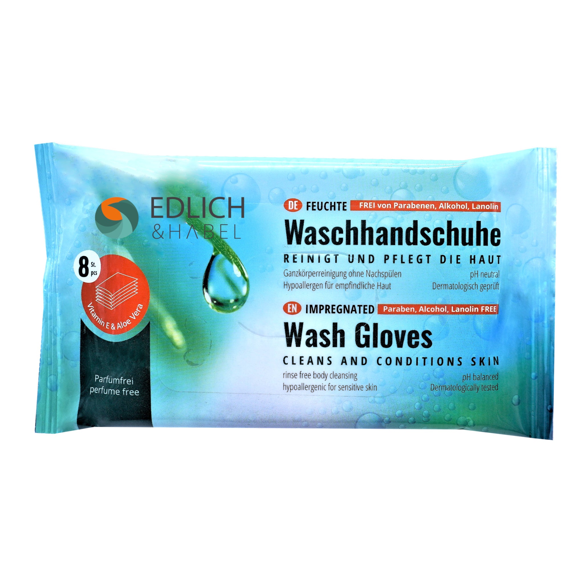 Feuchte Waschhandschuhe