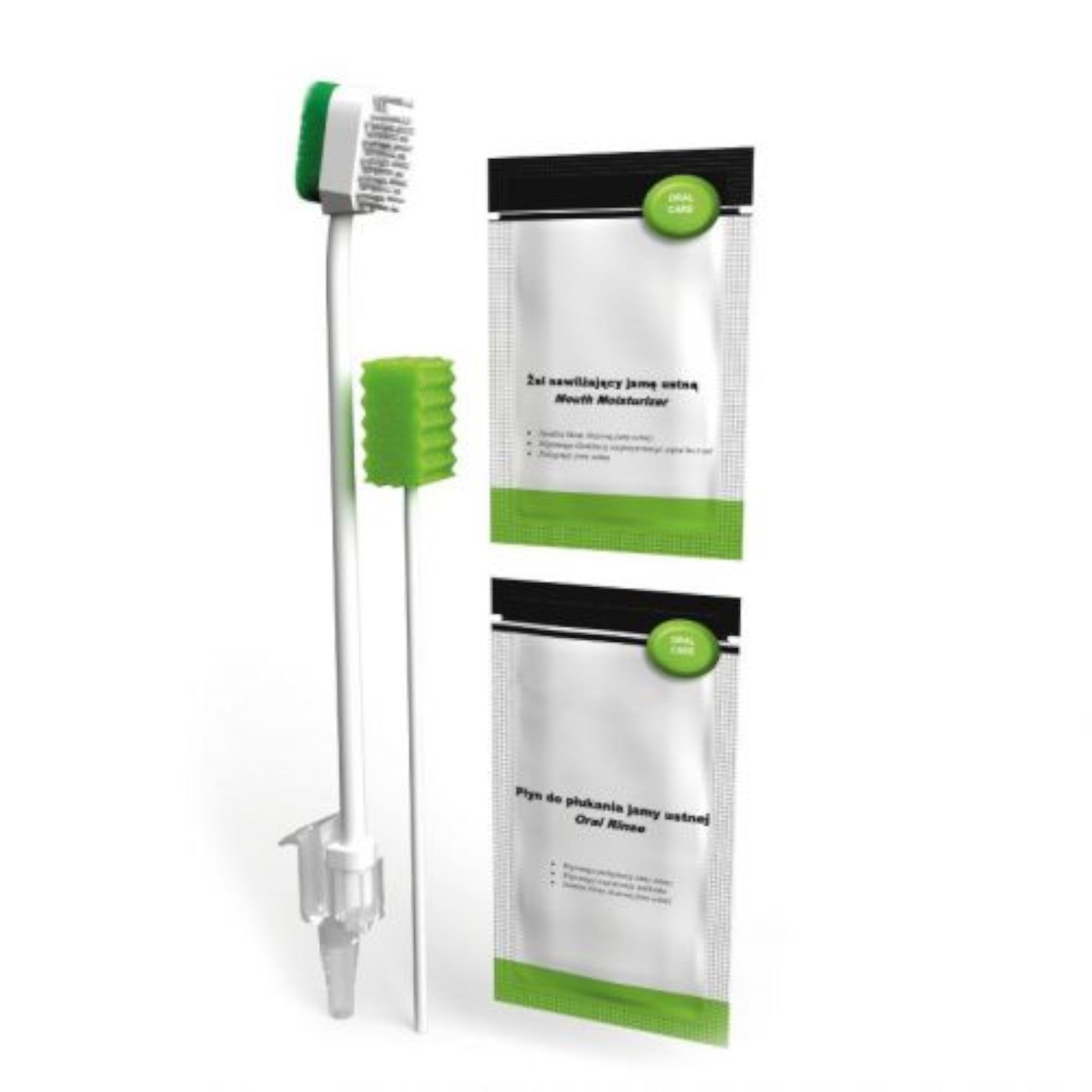 Mundpflege-Set Absaugzahnbürste, Mundpflegestäbchen, Chlorhexidindigluconat 0,12%ig