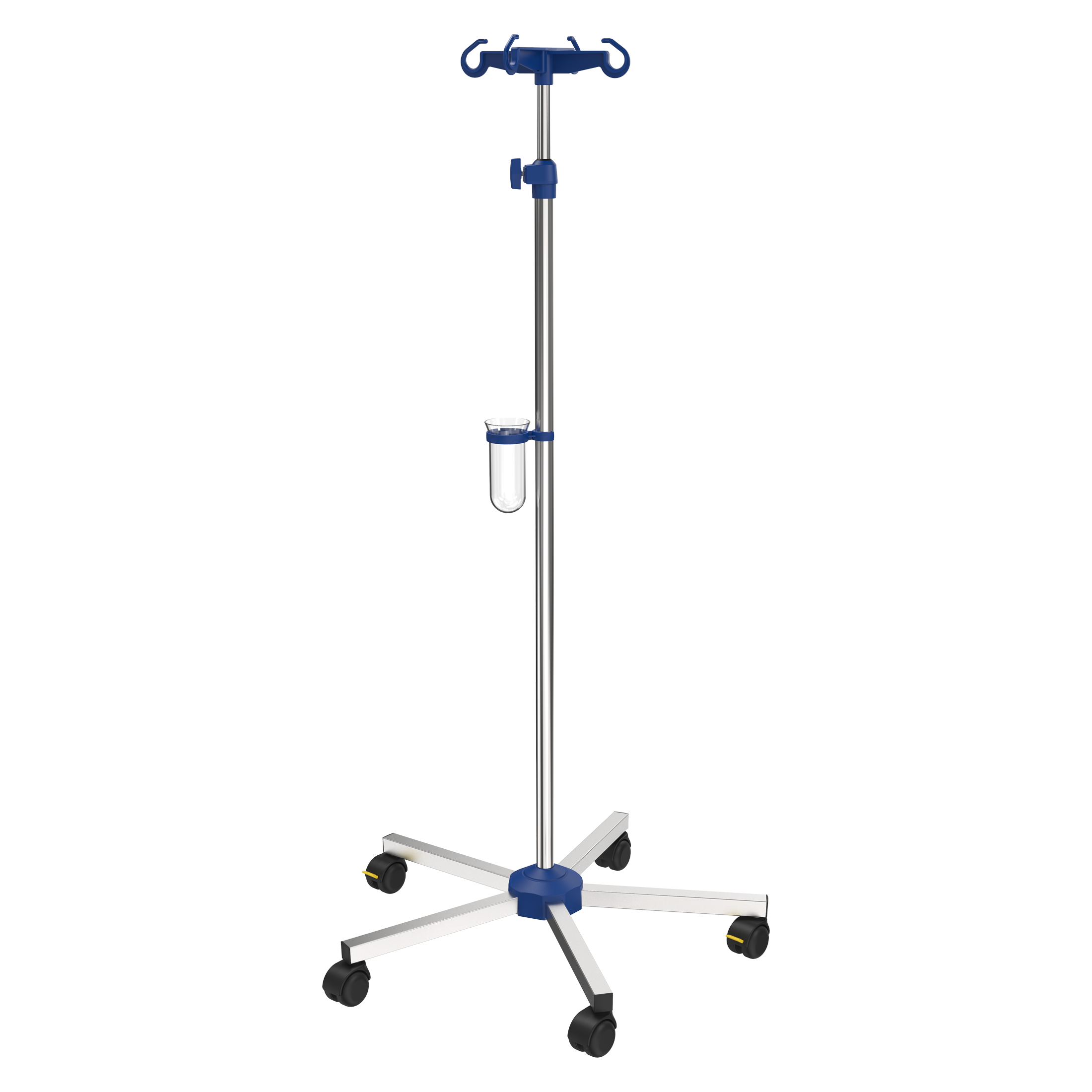 Infusionsständer mit 4 Haken und Abtropfglas
