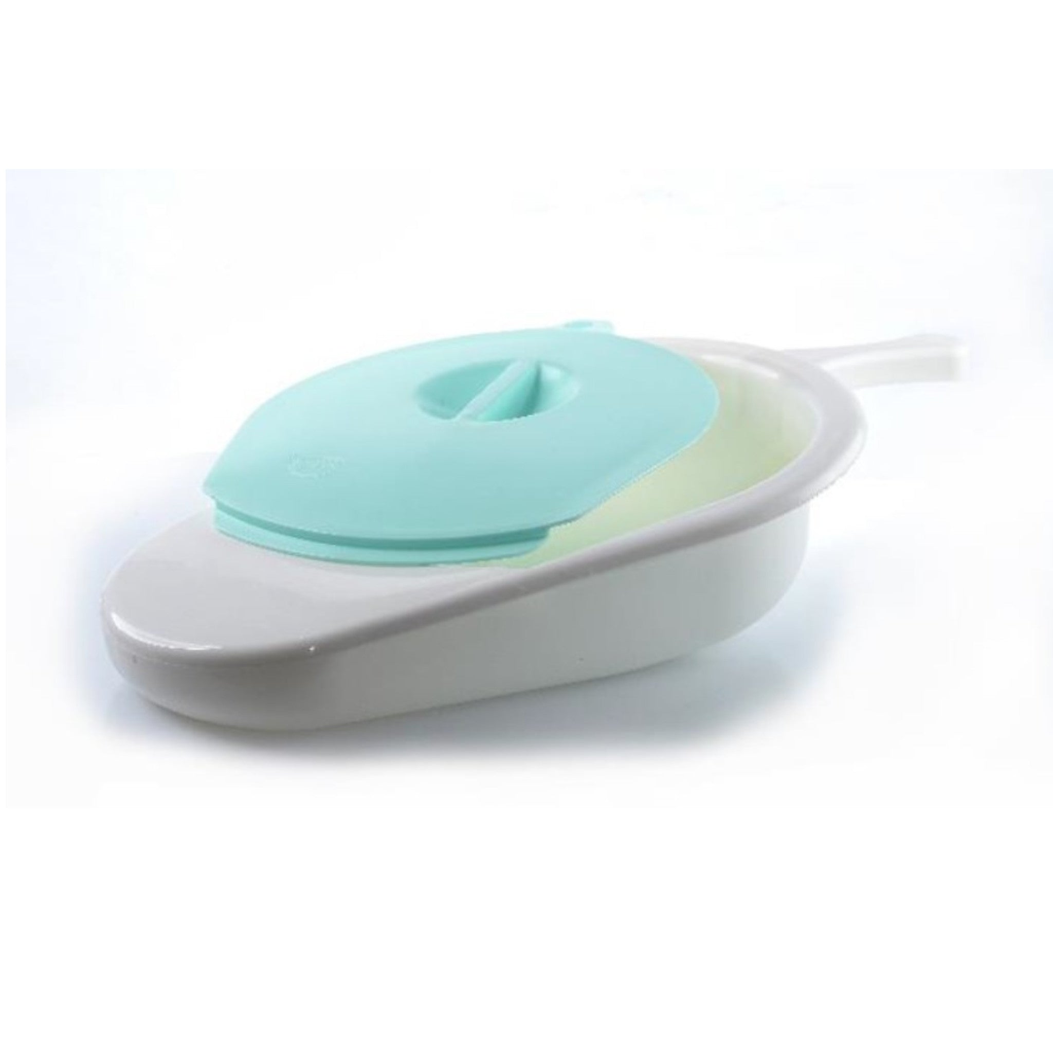 Steckbecken mit Deckel aus Kunststoff