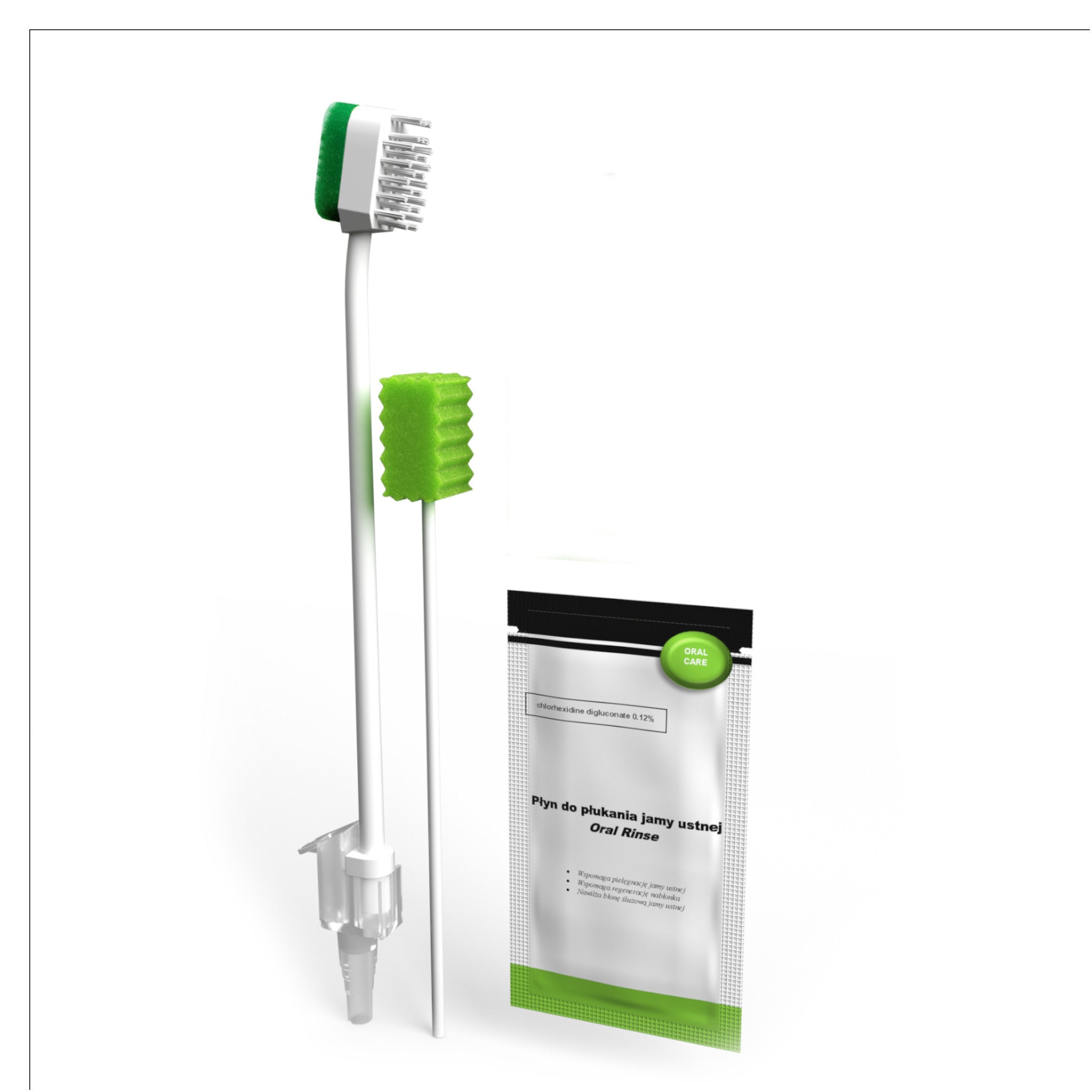 Mundpflege-Set Absaugzahnbürste, Mundpflegestäbchen, 1,5%ige Wasserstoffperoxidlösung