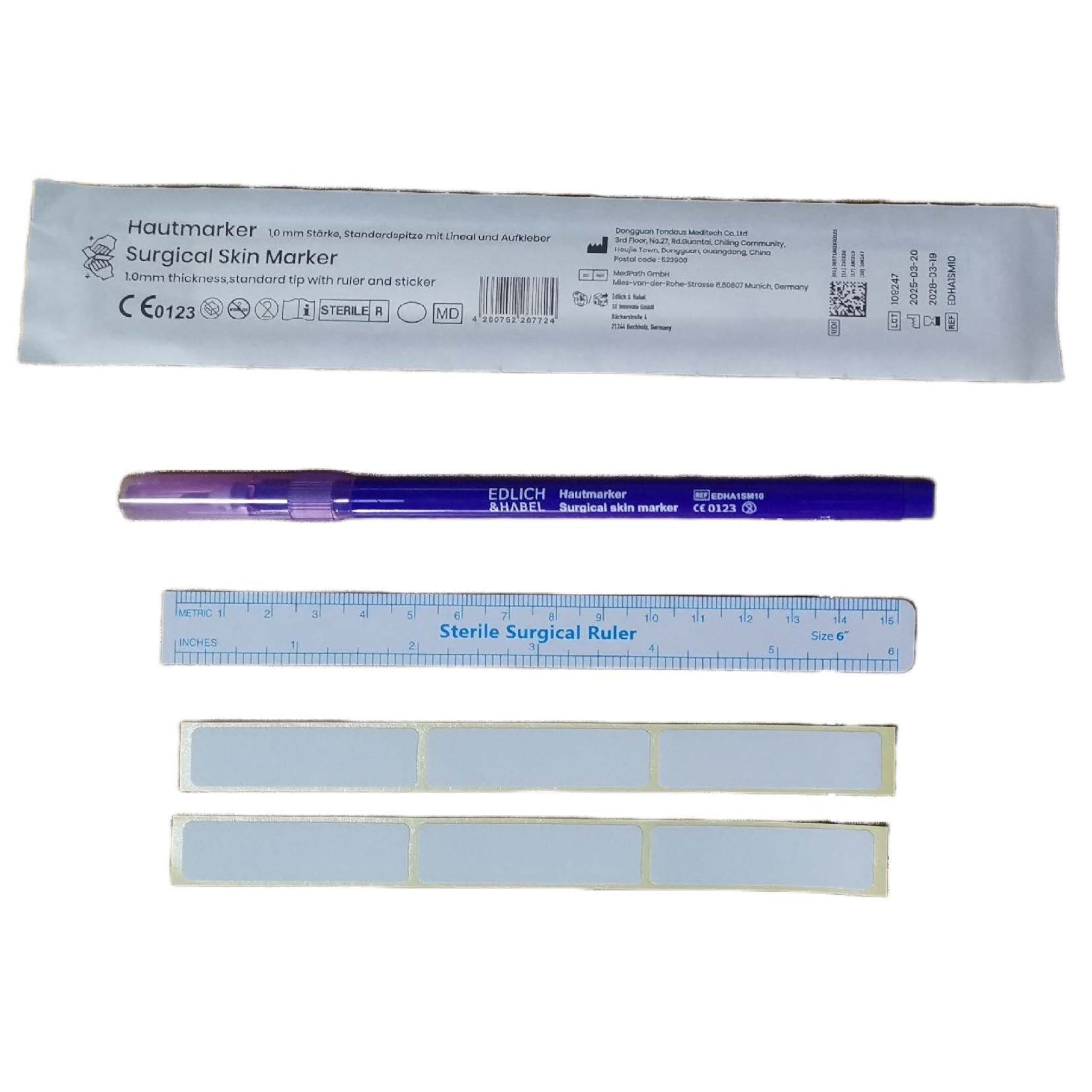 Hautmarker mit Nylonspitze und Lineal