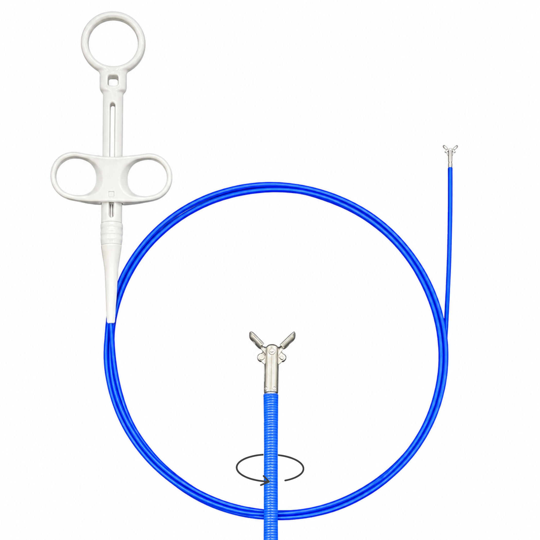 Biopsiezange drehbar ohne Dorn, beschichtet, oval