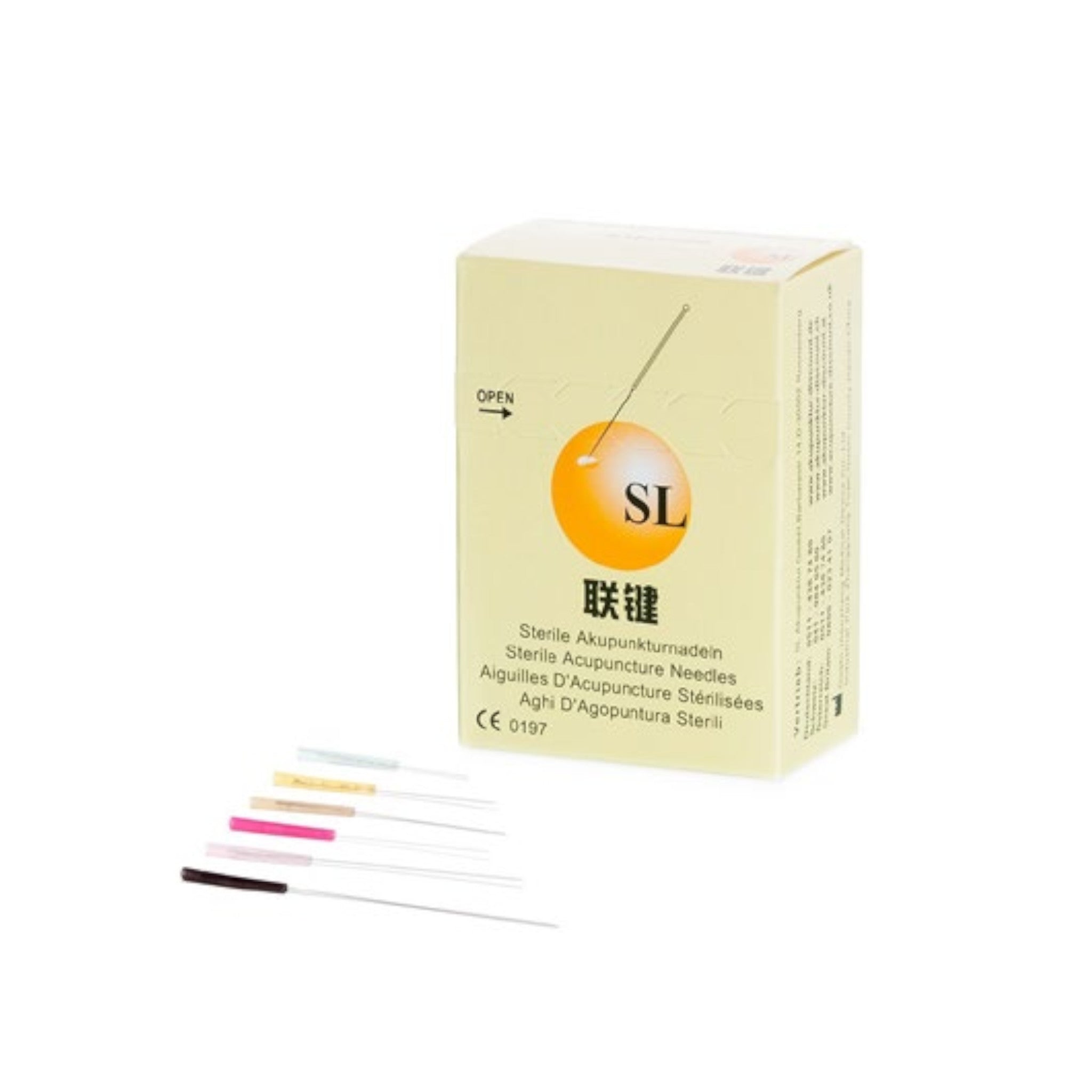 Akupunkturnadeln mit Kunststoffgriff