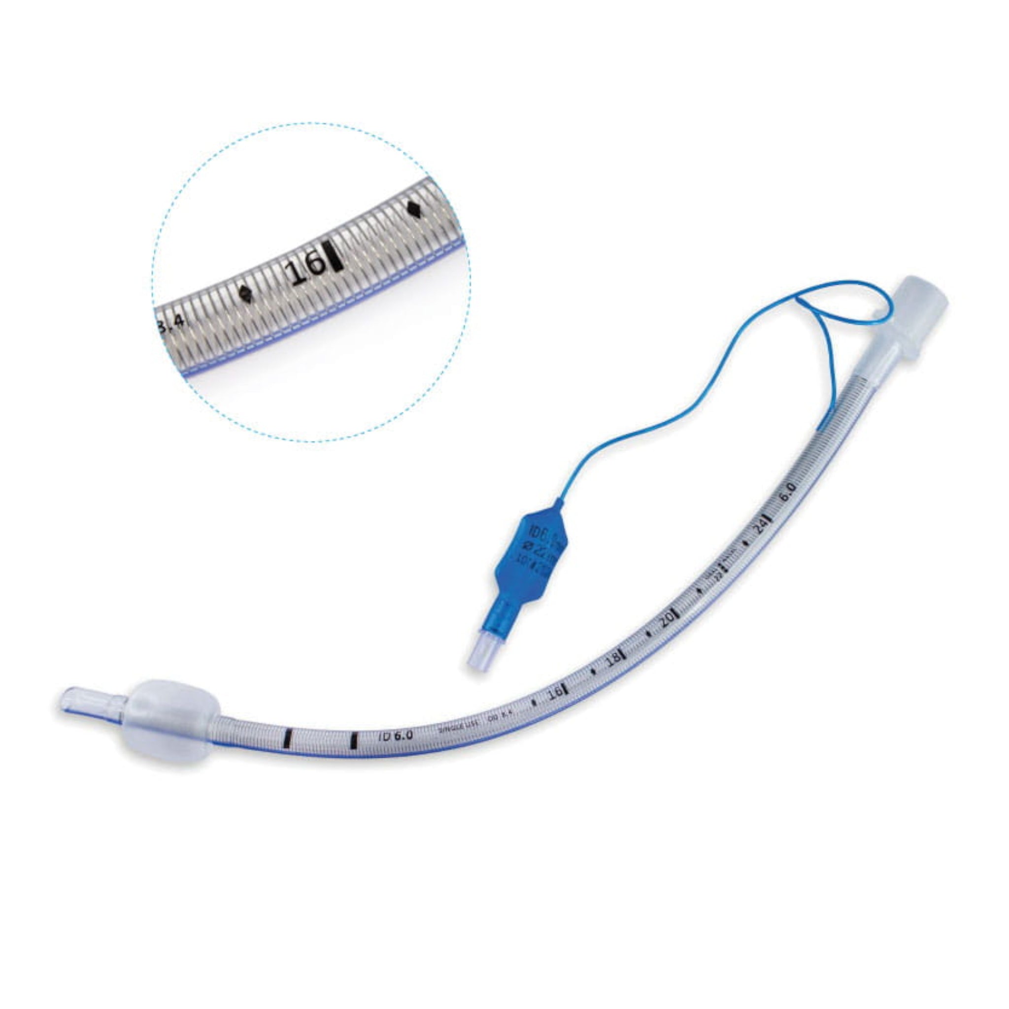 Endotrachealtubus mit Cuff, spiralversärkt, mit Murphy-Auge
